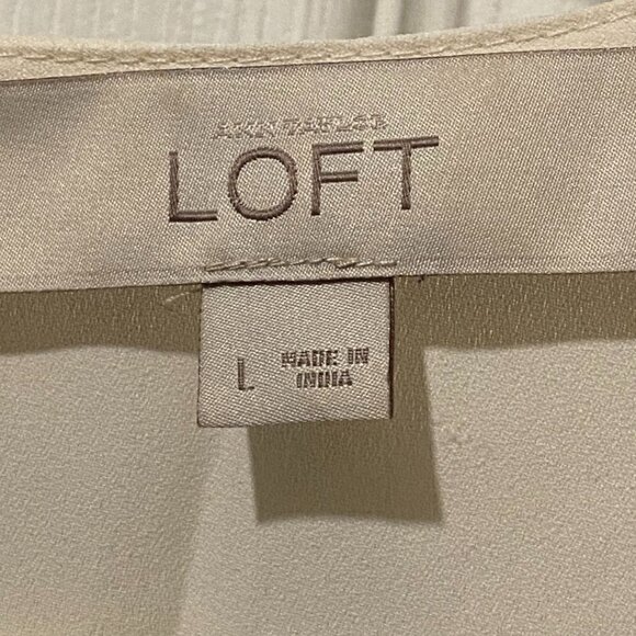 Ann Taylor Loft knit front silky back blouse sz Large - Picture 7 of 7